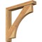 Ekena Millwork Westlake Block Rough Sawn Bracket w/ Offset Brace, Western Red Cedar, 4"W x 24"D x 24"H BKT0402X24X24WTL05RWR - alternate 1